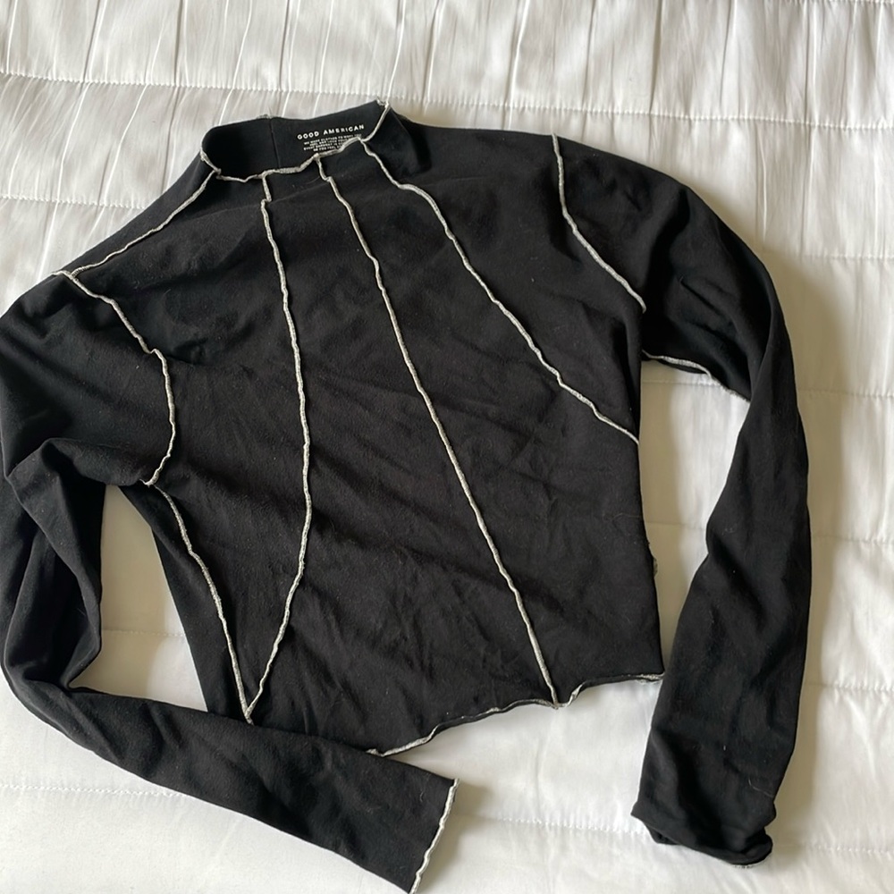 Good American long sleeve cropped top